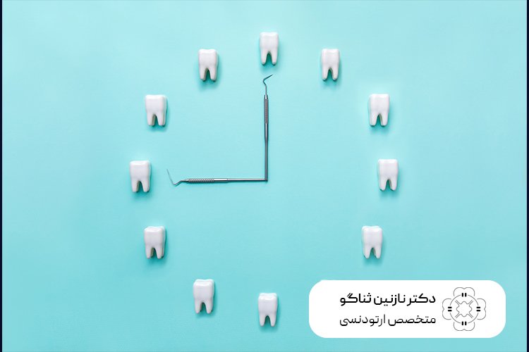مدت زمان درمان ارتودنسی متحرک دندان