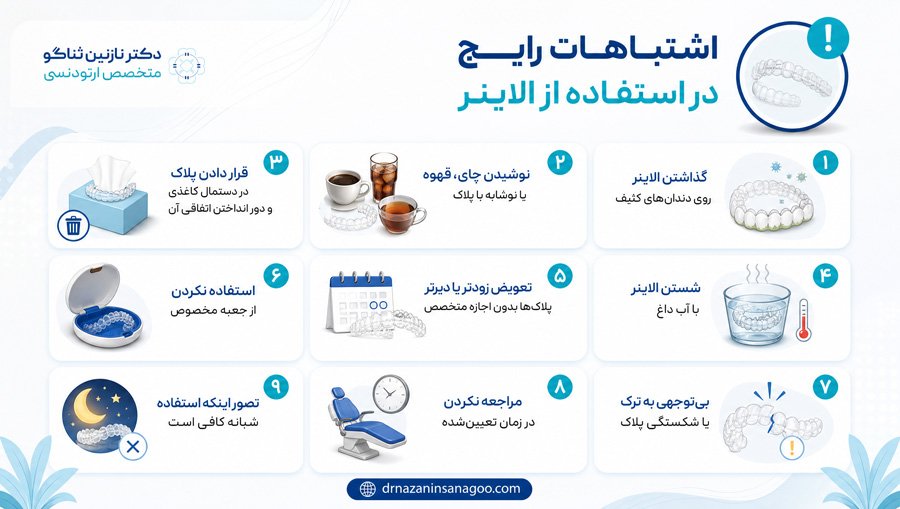 اشتباهات رایج در استفاده از الاینر