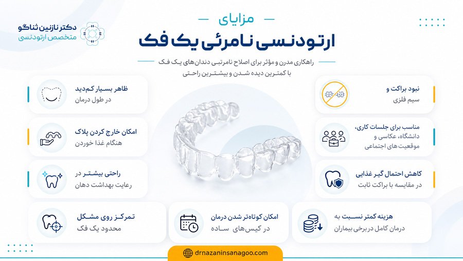مزایای ارتودنسی نامرئی یک فک
